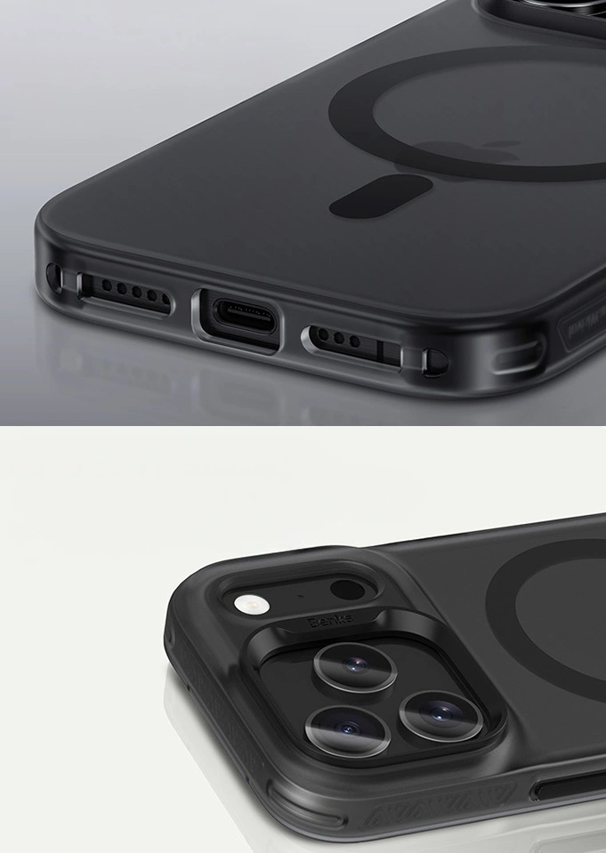 Benks iPhone Air Lucid Armor dėklas, juoda, 4 nuotrauka